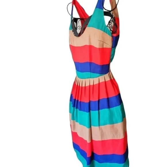 🌲🌲🌲flash sale✨ ❗Jack striped multicolor dress size XS - Picture 3 of 4